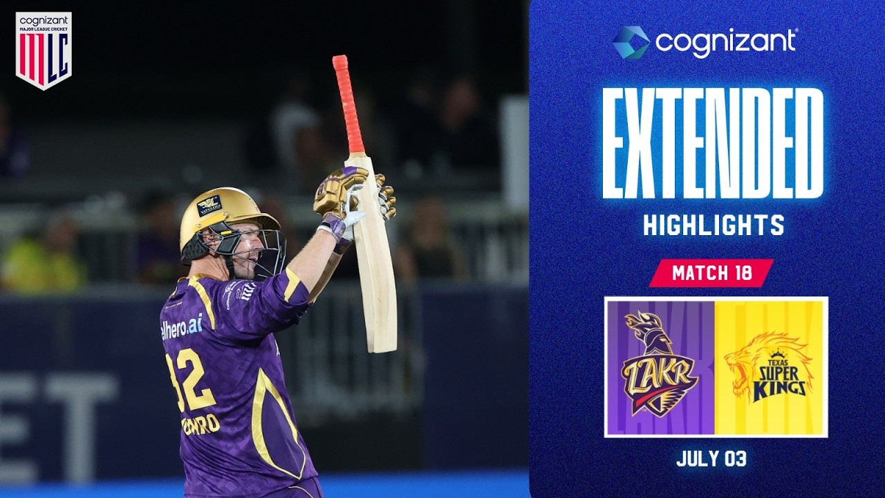 Cognizant Extended Match Highlights | LA Knight Riders vs Texas Super Kings | Match #18
