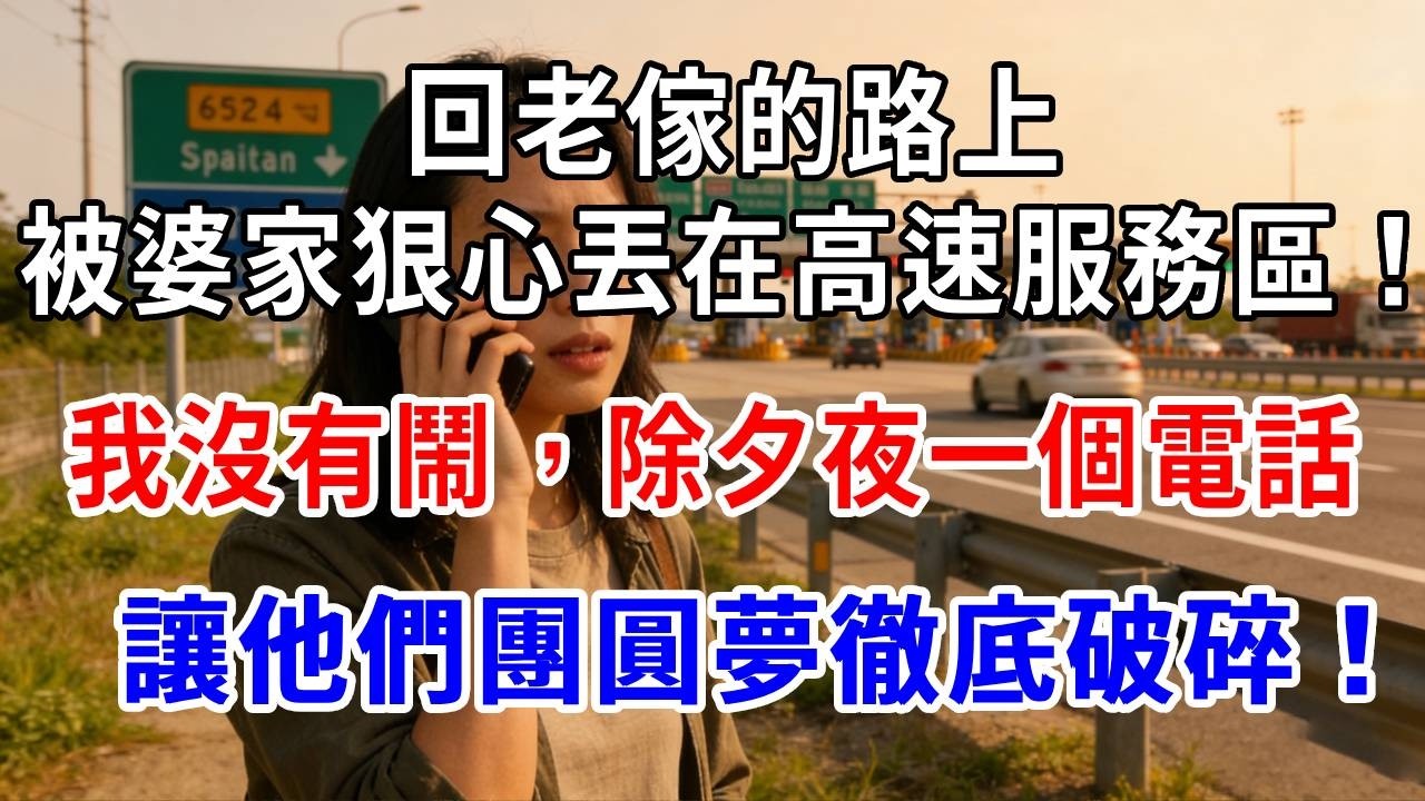 回老傢的路上，被婆家狠心丟在高速服務區，我沒有鬧，除夕夜一個電話，讓他們團圓夢徹底破碎！
