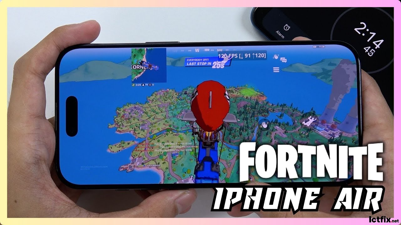 iPhone Air Fortnite Mobile Gaming test | Apple A19 Pro