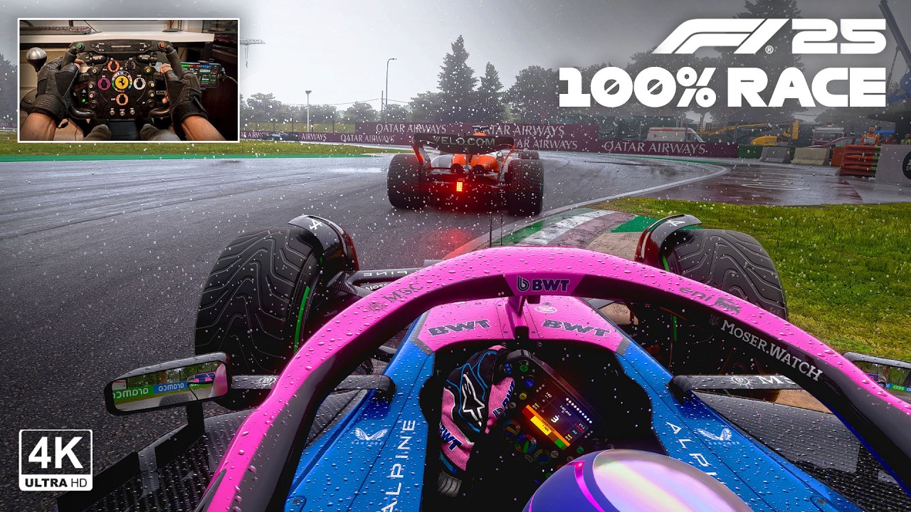 Franco Colapinto's Alpine A525 | F1 25 MOD - Imola GP 100% Race Steering Wheel Gameplay
