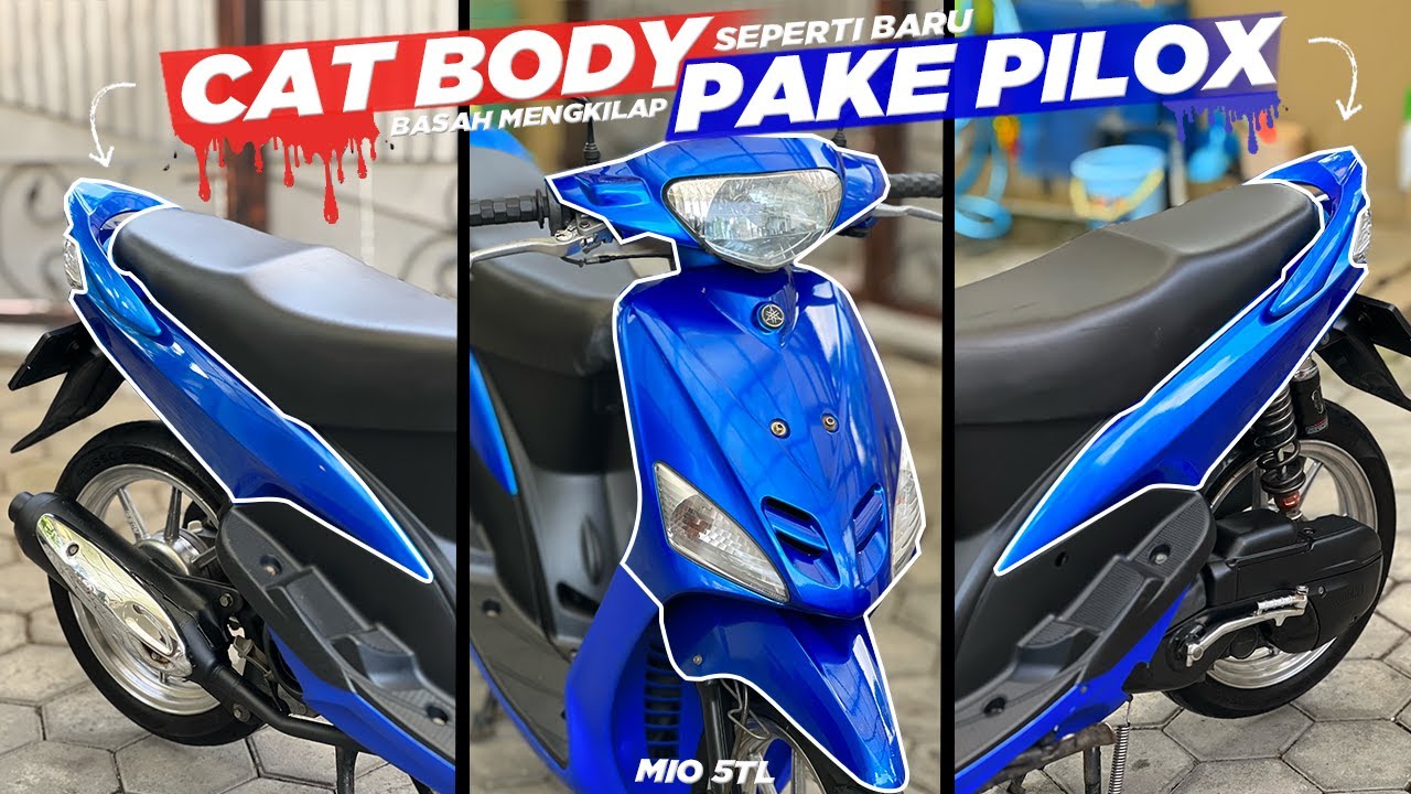 REPAINT BODY MIO PAKE PILOX DITON PREMIUM WARNA CANDY TONE BLUE HASILNYA SEPERTI BARU MENGKILAP 🤩