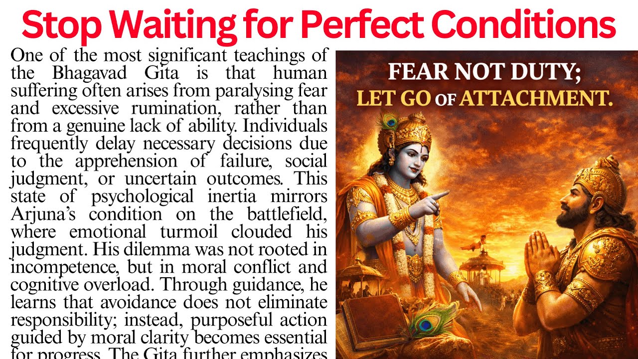Bhagavad Gita Lessons- Stop Waiting and Start Acting | Reading Comprehension Passage|Passage Reading