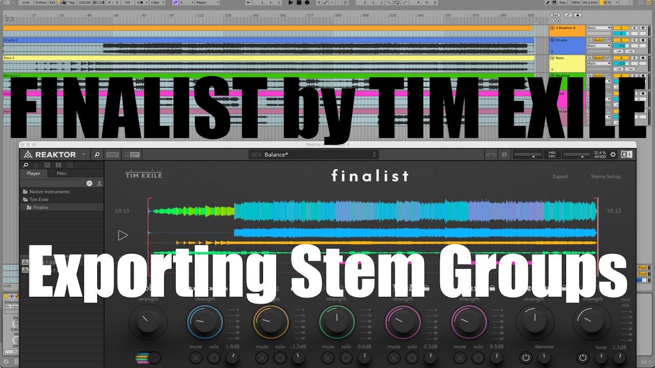 Finalist by Tim Exile: Exporting Stem Groups