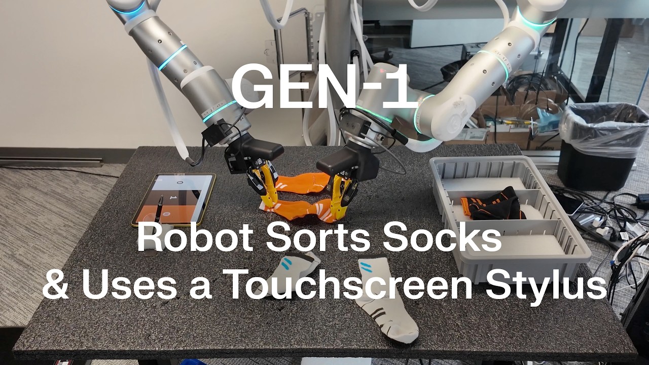 Robot sorts socks and uses a touchscreen stylus | Generalist