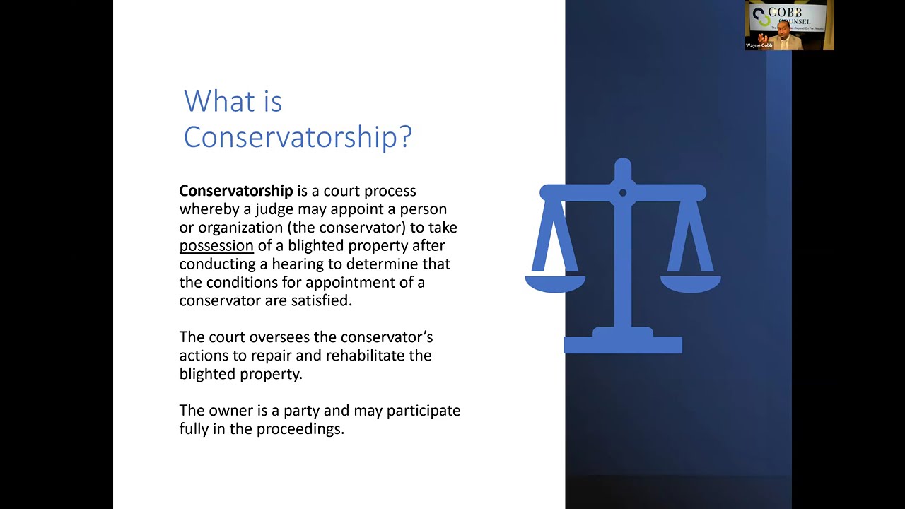WEBINAR: Using Conservatorship