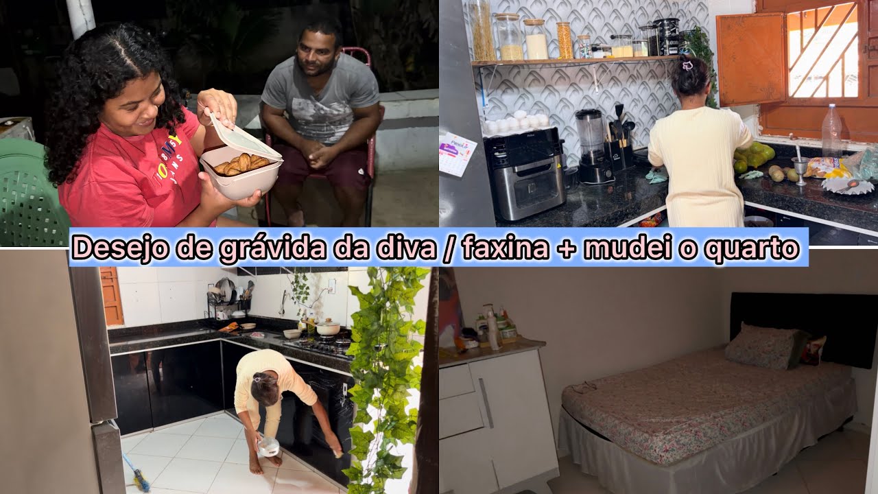 MUDEI O QUARTO / FAXINA NA COZINHA + DESEJO DE GR&Aacute;VIDA DA DIVA 