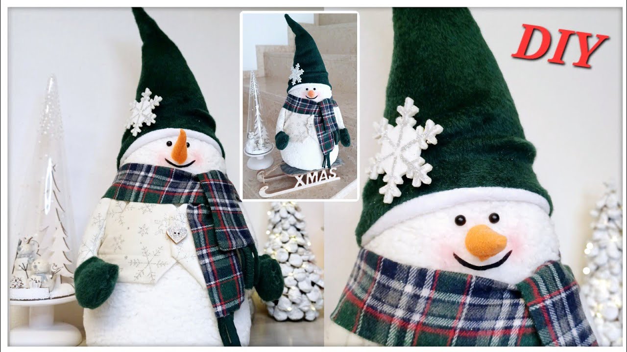 ☃️PUPAZZO di NEVE❄️  Fai Da Te Tutorial Facile💚