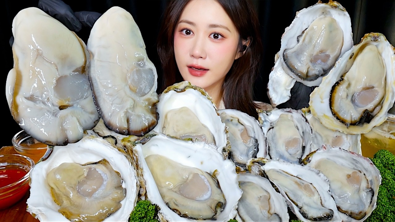 바위굴에 통영 석화까지🤍굴 포상😆생굴 먹방🦪 Giant Raw Oysters + Raw Oysters 巨大な生牡蠣 + 生牡蠣 | Mukbang ASMR