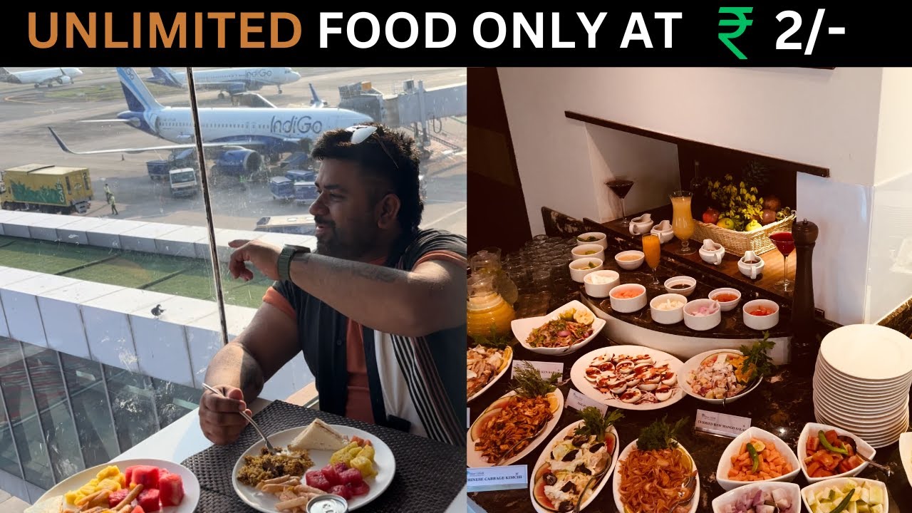 How to eat unlimited food at Airport Lounge for ONLY Rs 2 | Easy Steps