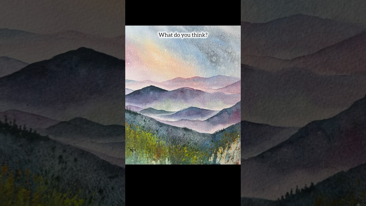 Misty Mountain Watercolor Tutorial For Beginners | Bannie&rsquo;s Artistry