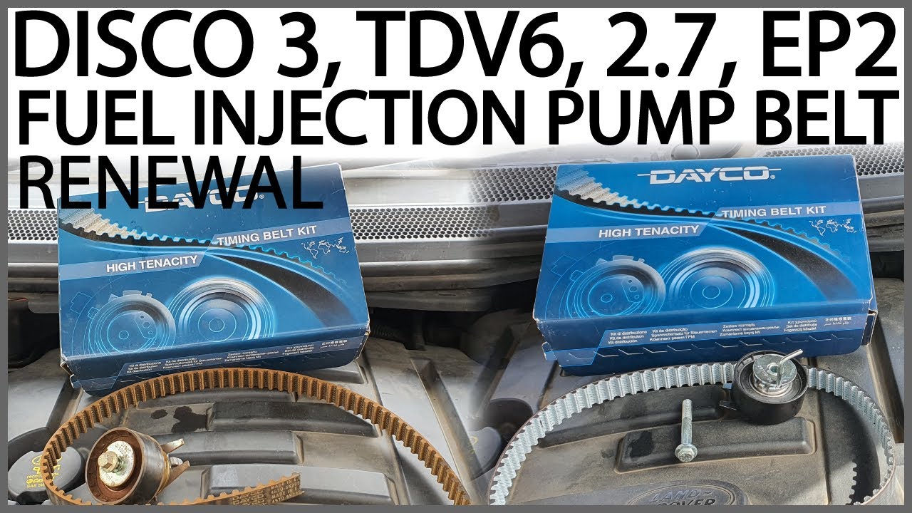 DISCOVERY 3 TDV6 2.7 ENGINE FUEL PUMP BELT RENEWAL EP2 HIGH PRESSURE FUEL PUMP