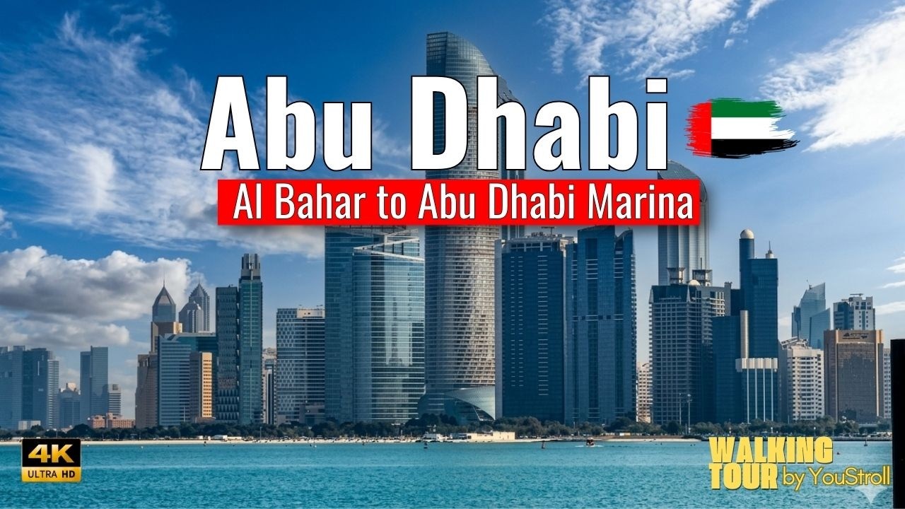 YouStroll | Abu Dhabi Corniche Beach Walk 🌊 Al Bahar, Breakwater & Marina.