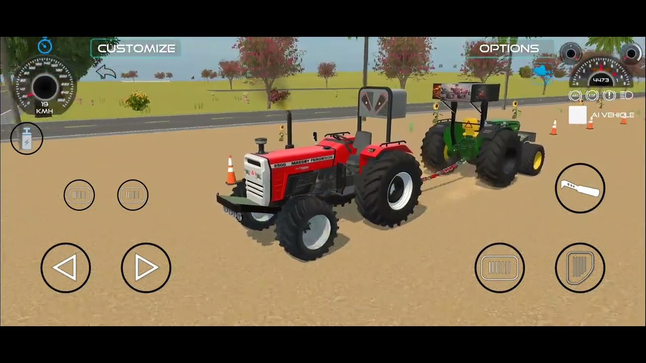 Massi tractor vs jhondeer 🚜🚜 tochan #tractorsimulator