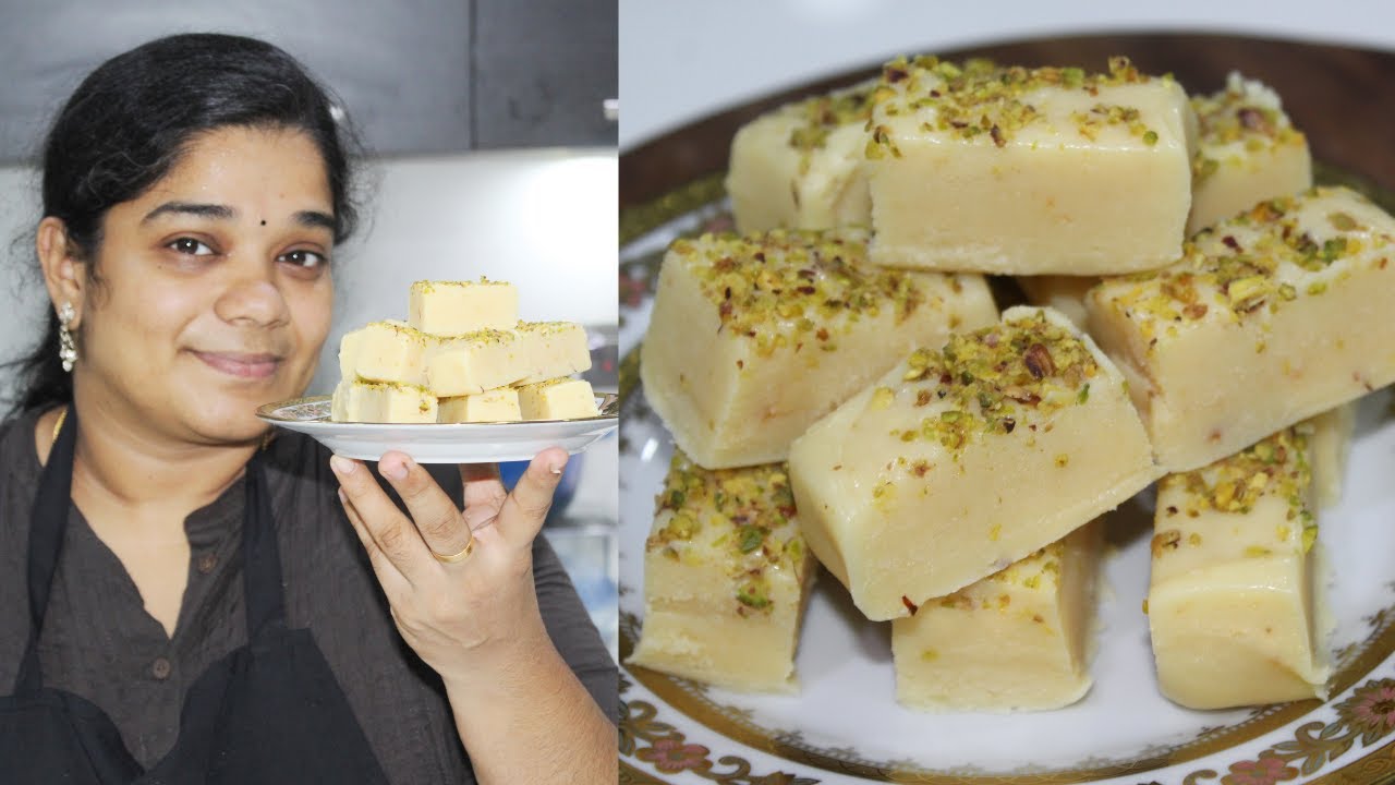 Easy 15 Minute Milk Powder Burfi Recipe | பால் பவுடர் பர்பி