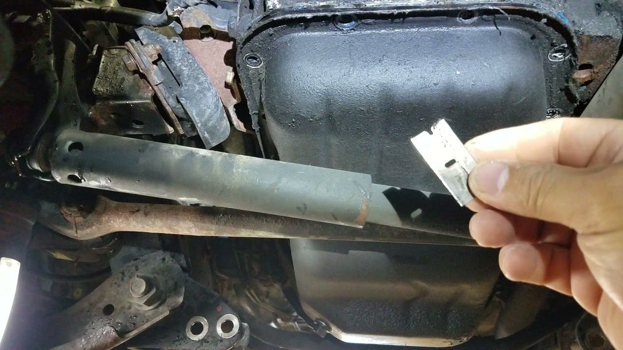 1995 toyota pick up how to remove oil pan with out scratch front timing cover