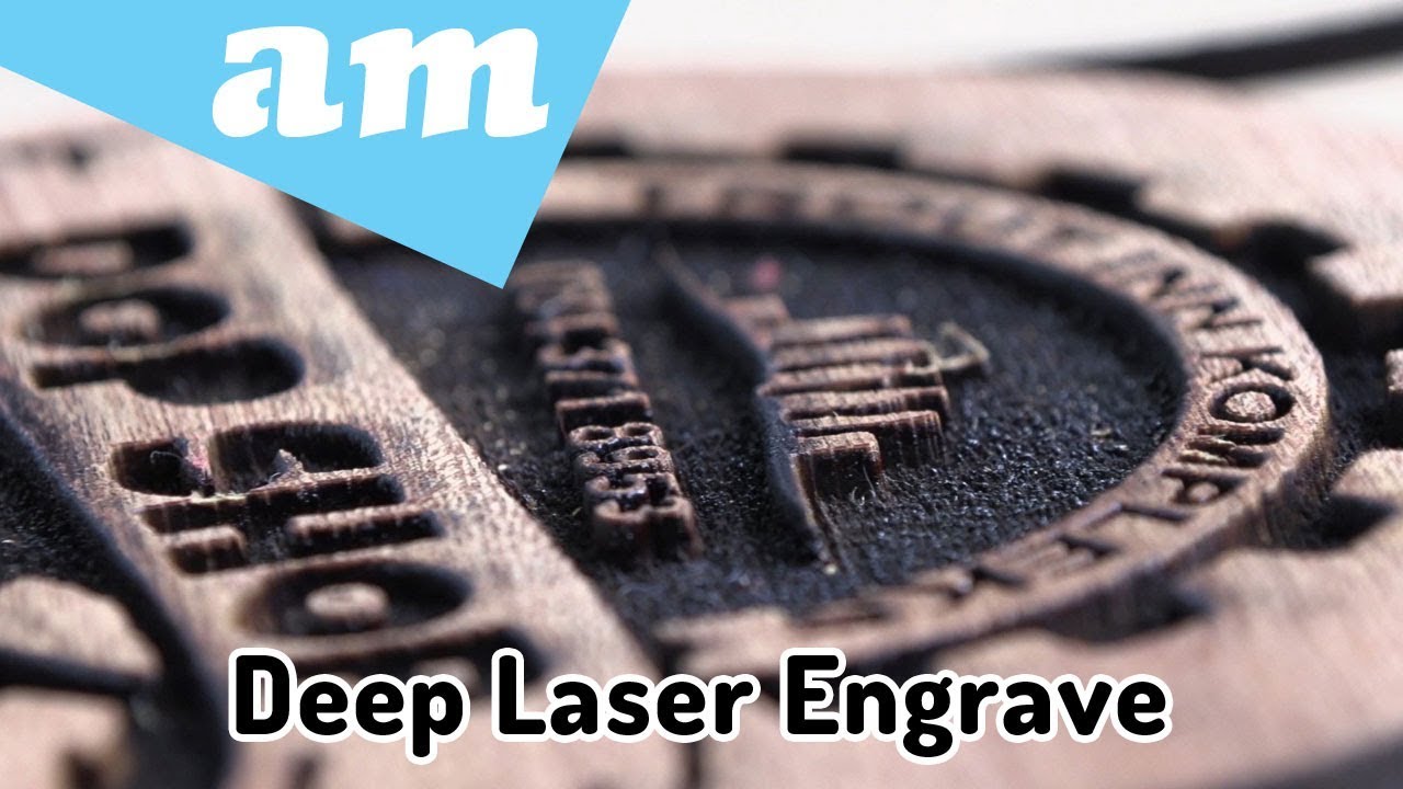 Deep Laser Engraved Wooden Coaster Engrave and Cut on TruCUT-Lite Desktop Laser Machine