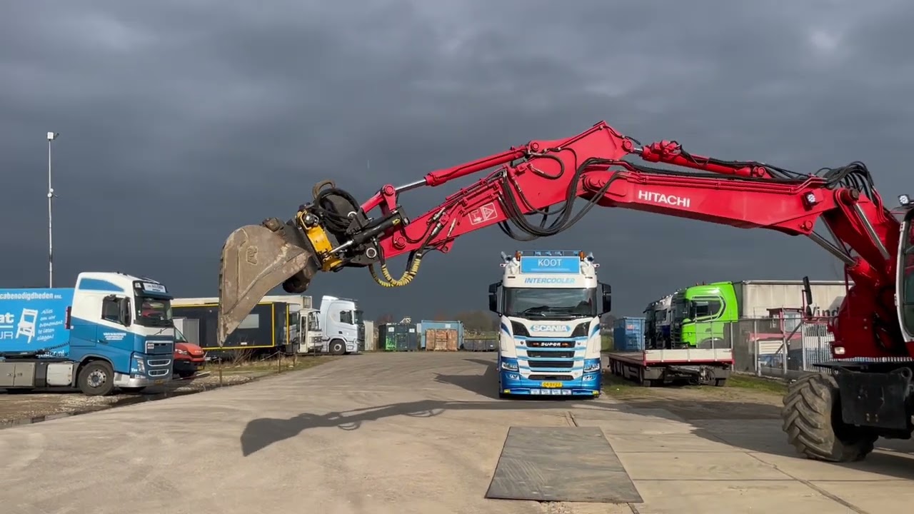 For sale Hitachi Zx 140w-6 engcon 6500 uur top condition wheel excavator