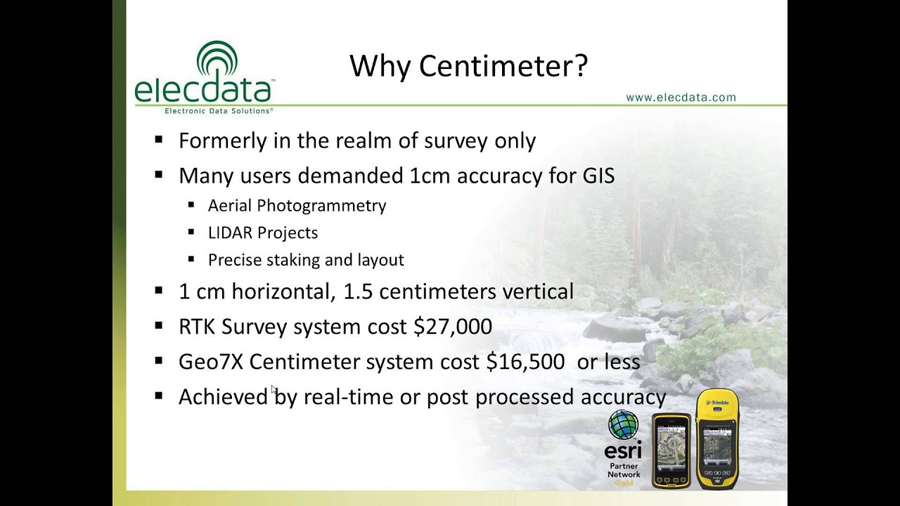 Trimble Centimeter Edition Geo7X with Laser Rangefinder Using VRS or Single Base
