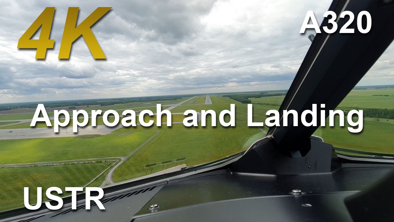 Approach and Landing at USTR 4K cockpit video
