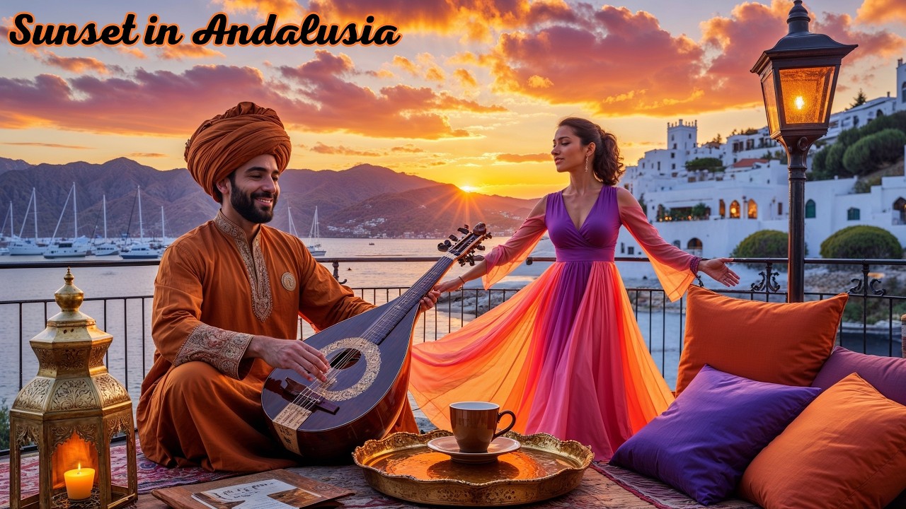 Sunset in Andalusia | Uplifting Oud & Guitar for Evening Focus & Unwinding