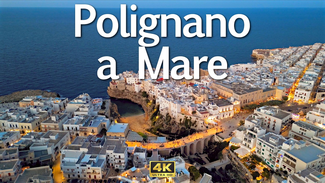 The Most Beautiful Cliff Town Polignano a Mare Italy 🇮🇹 4K Walking Tour Puglia