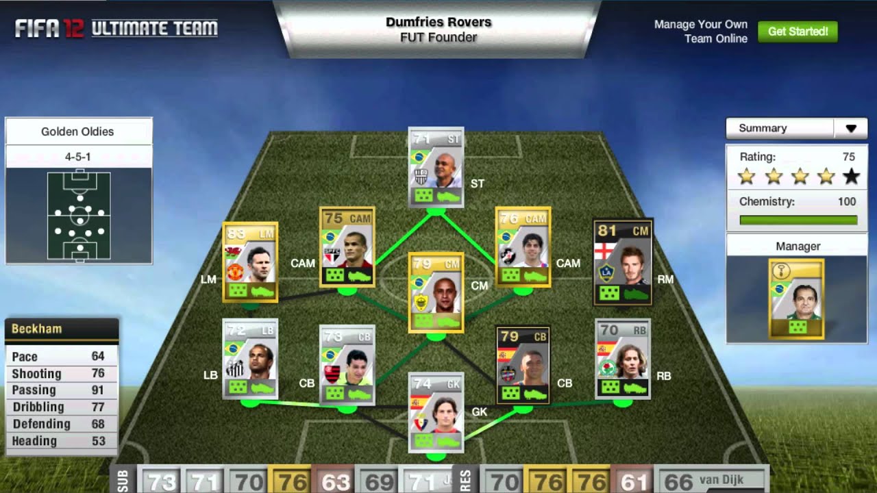 FIFA 12 Ultimate Team | Subscriber Squad Builder | The Golden Oldies! (All 35 and Over Legends!)
