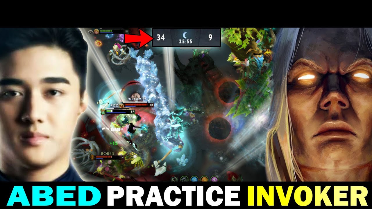ABED Practicing INVOKER- in PATCH 7.29 | DOTA 2 MICRO