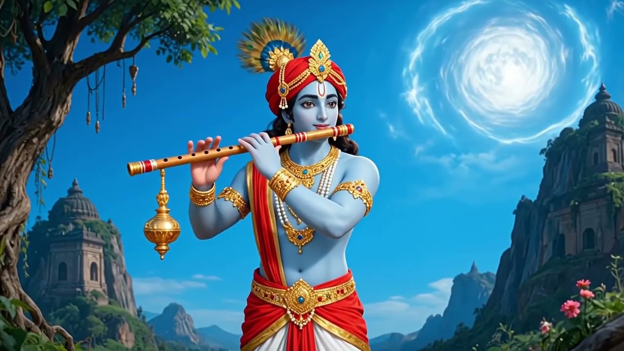 krishna playing flute   कृष्ण बांसुरी बजा रहे हैं