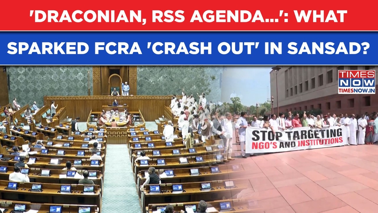 FCRA Storm Hits Parliament: Bill 'Draconian, RSS Agenda' Attack, Centre Fires Back| Rijiju Claims...