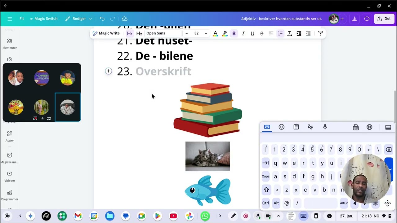 B1 - nivå - adjektiv