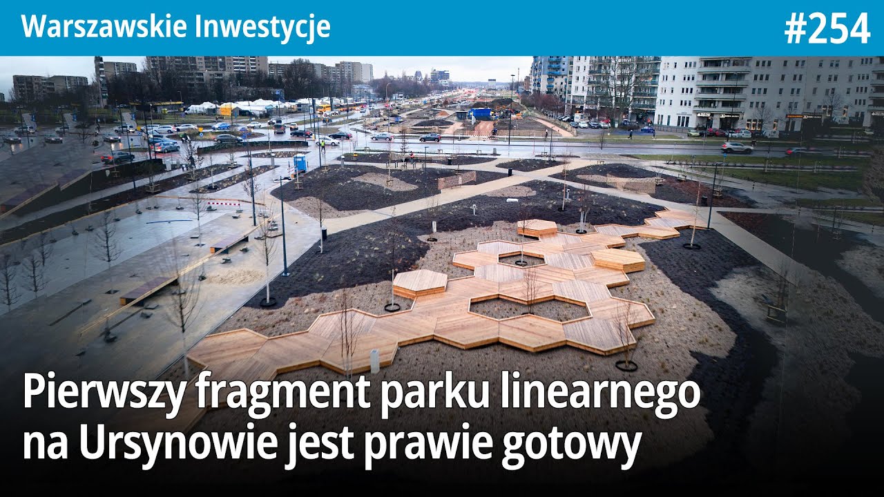 #254 Pierwszy odcinek Parku nad tunelem POW jest prawie gotowy, a Multikino jest dalej wyburzane… WI