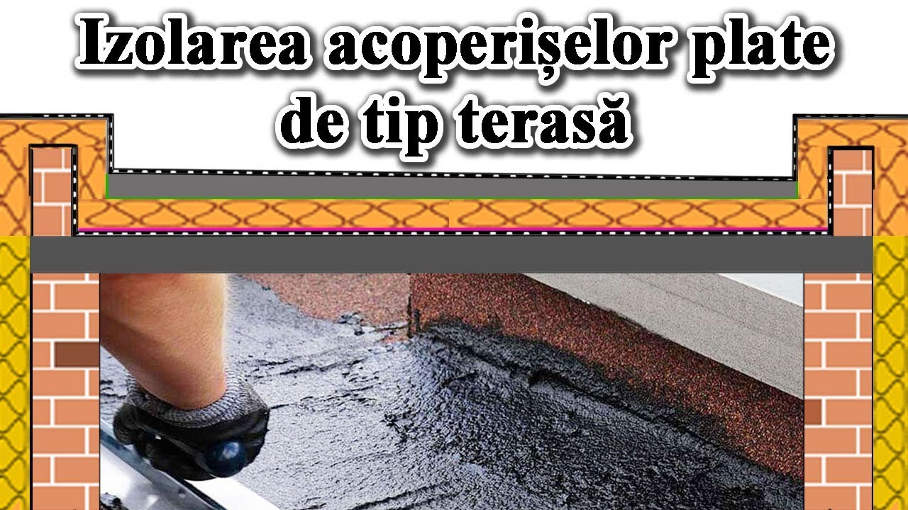 Termo si hidro izolarea acoperiselor plate de tip terasa - un exemplu