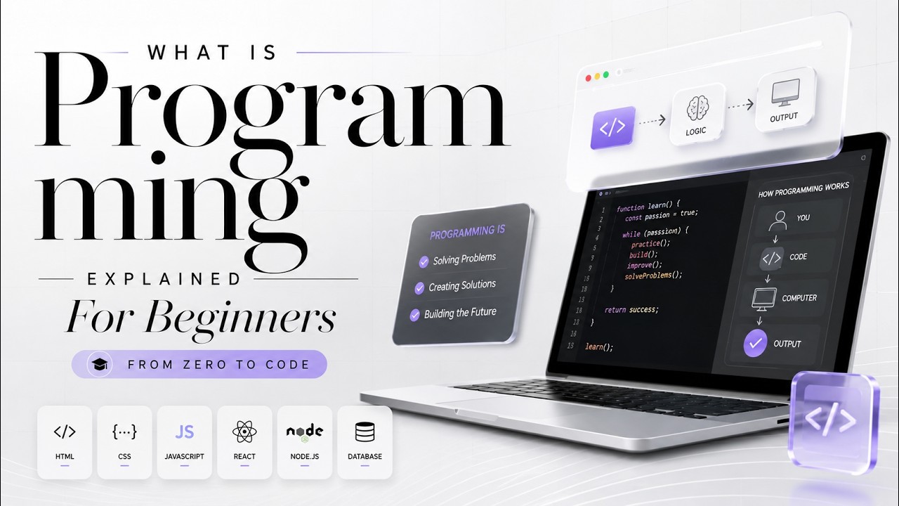 What is programming ? Programming Basics Explained from Scratch