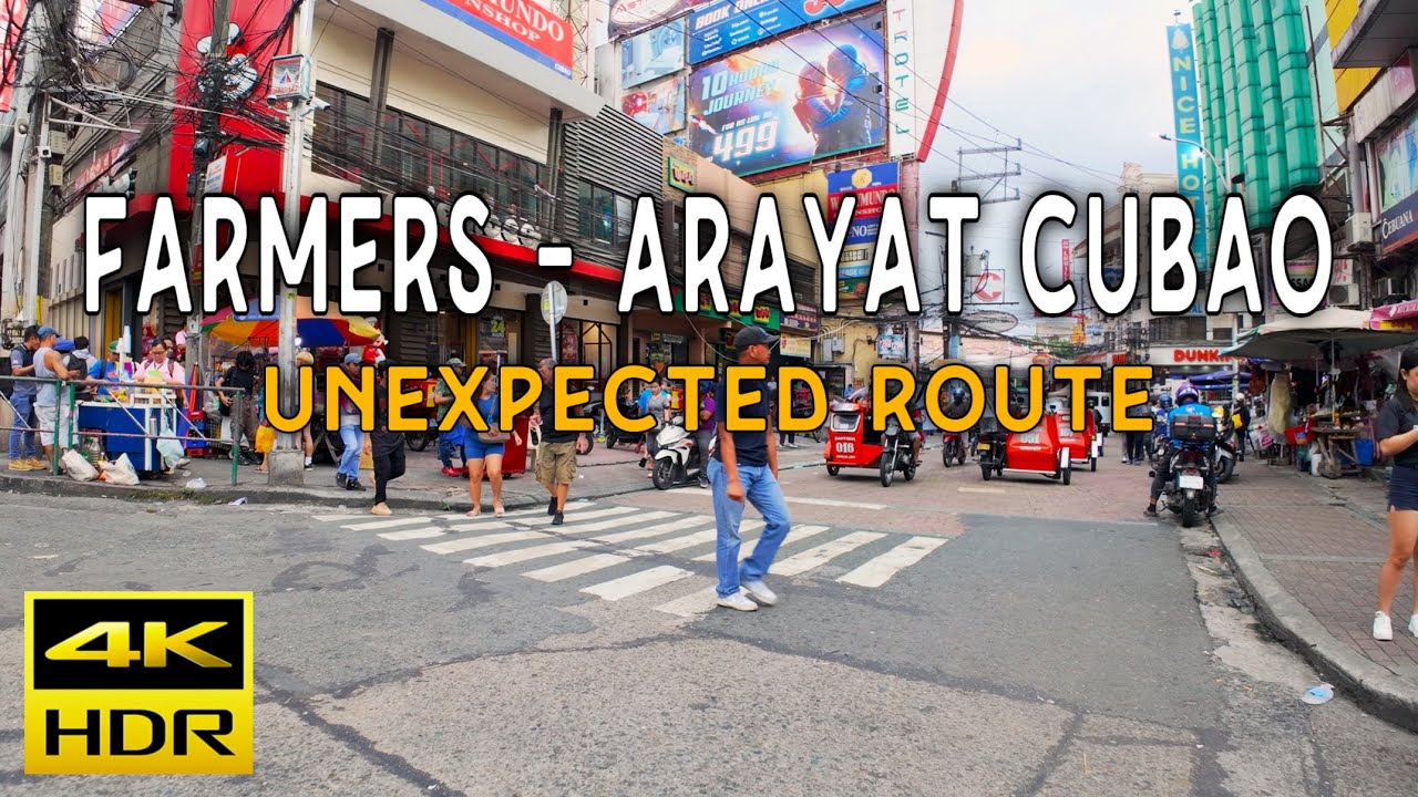 Farmer’s Plaza to Arayat, Cubao | Unexpected Route! | Walking Tour 4K HDR Philippines