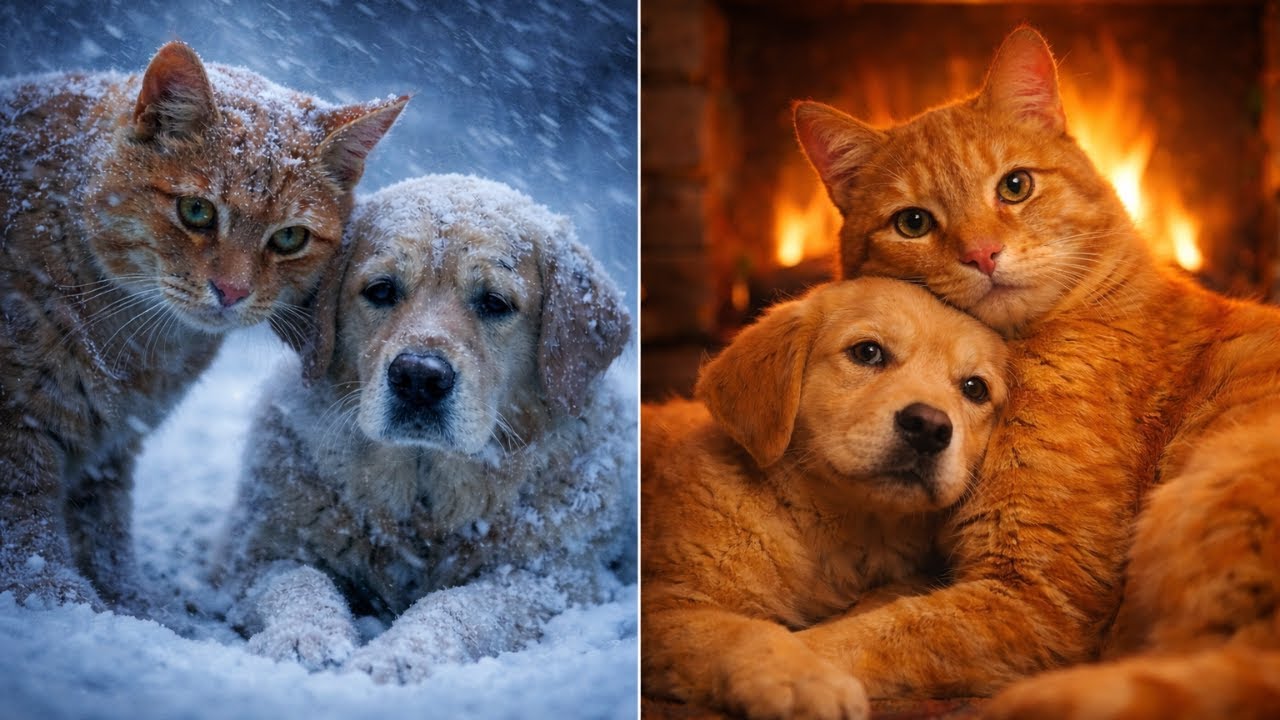 Three Lives That Met in the Snow　#shorts #Healing #LifeWithAnimals #kindness