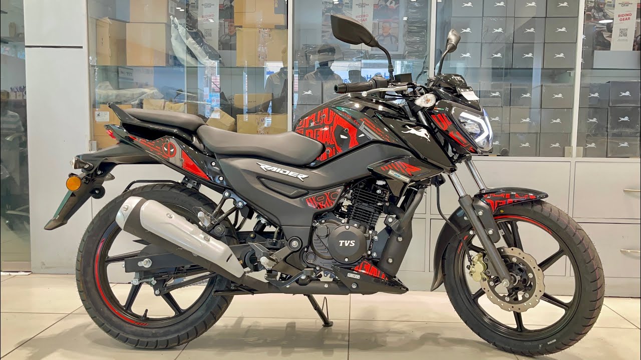 Tvs Raider 125cc 2025 New Deadpool Edition New Features Price Mileage Changes All Detailed.