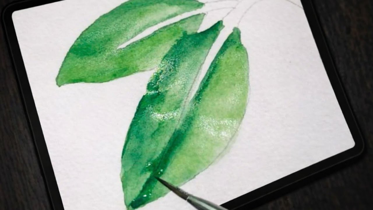 @Artwithme2303 is live!🌿 Leaf painting with watercolor