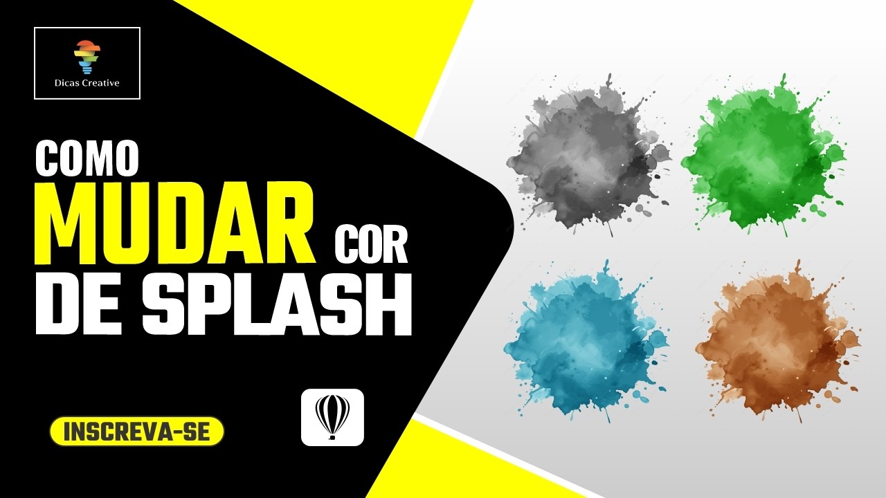 CorelDRAW: Alterar Cor de Splash Watercolor sem perder qualidade!