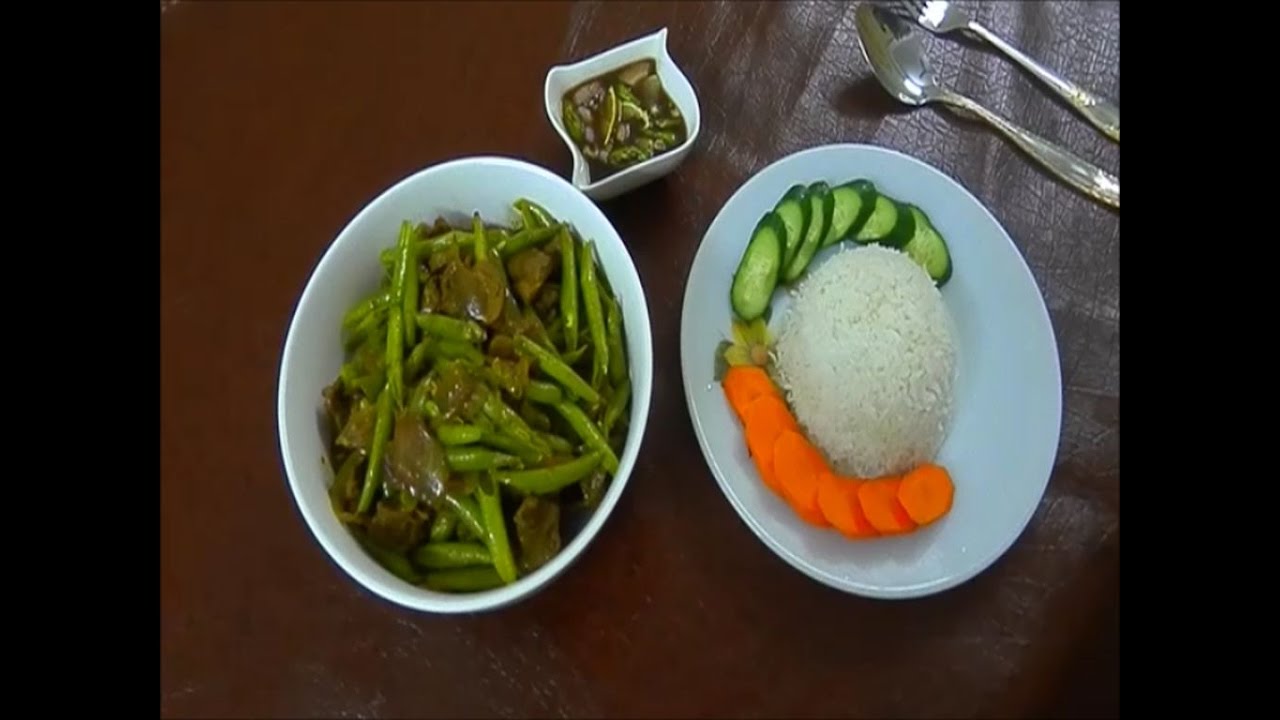 إيدام فاصوليا خضراء باللحم على الطريقة التايلندية  | STIR FRY  GREEN LONG BEAN WITH BEEF