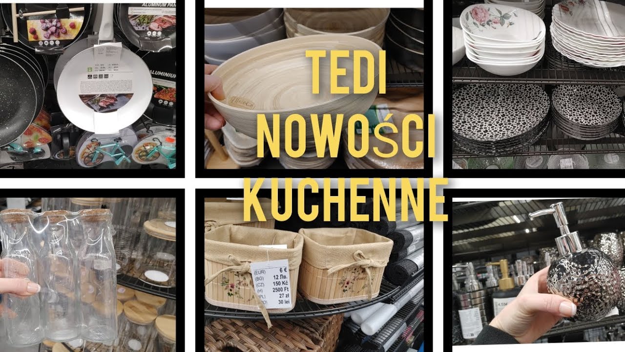 TEDI❗KUCHENNE❗JAKIE PIĘKNE TALERZE❗PATELNIE❗DOZOWNIKI POJEMNIKI MISKI KOSZYKI👍