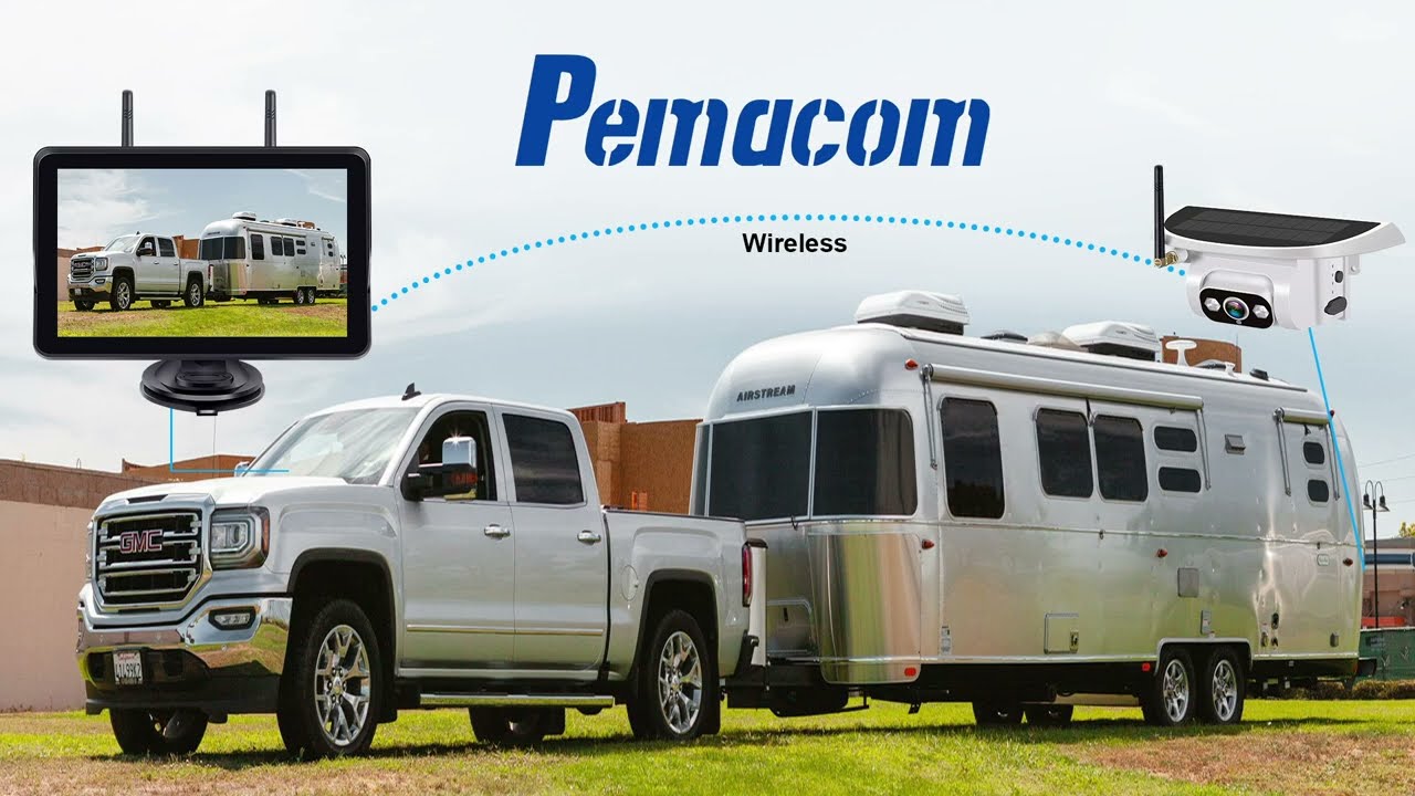 Pemacom LK9 RV Wireless Backup Camera with Magnetic Solar for Trailer Installation tutorial video