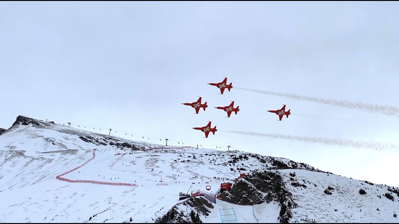 Patrouille Suisse Air Show at the FIS Lauberhorn Race