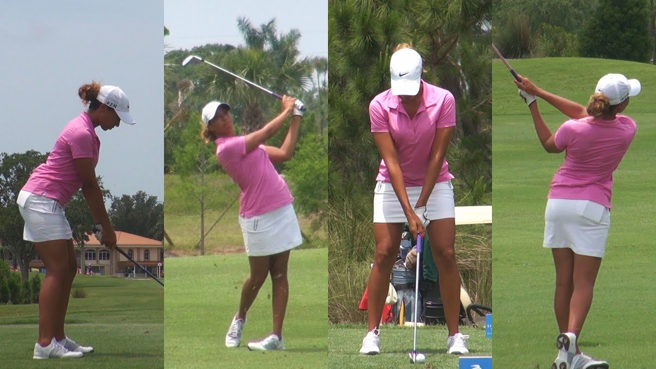 CHEYENNE WOODS (NIECE OF TIGER WOODS) - GOLF SWING FOOTAGE REGULAR & SLOW MOTION 1080p HD