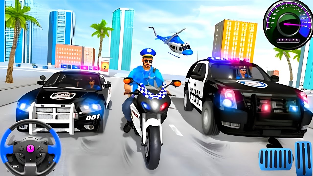 City Police Car Chase Cop Simulator 3D 2025 - Real High Speed Chase Multi-Storey - Android GamePlay