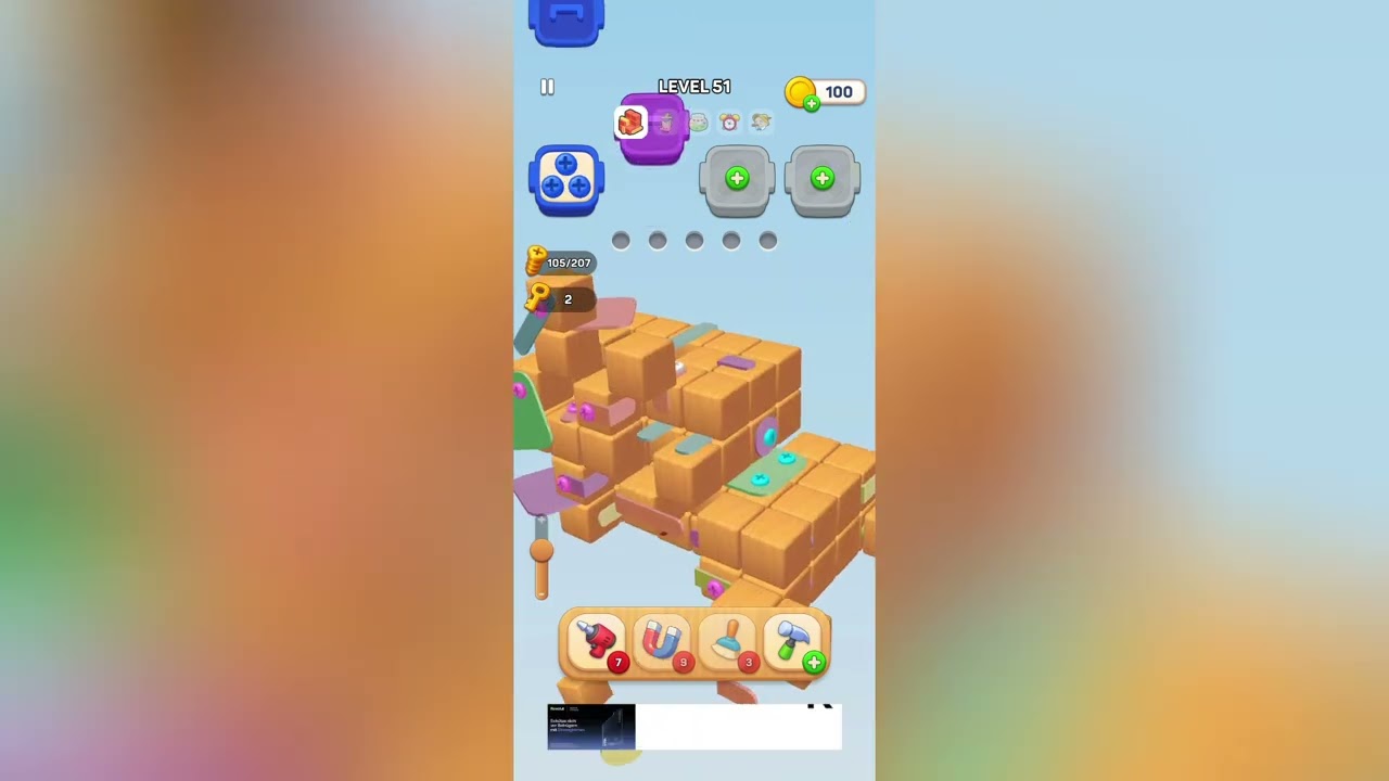 Screwdom 3d Level 51 Solution Walkthrough 