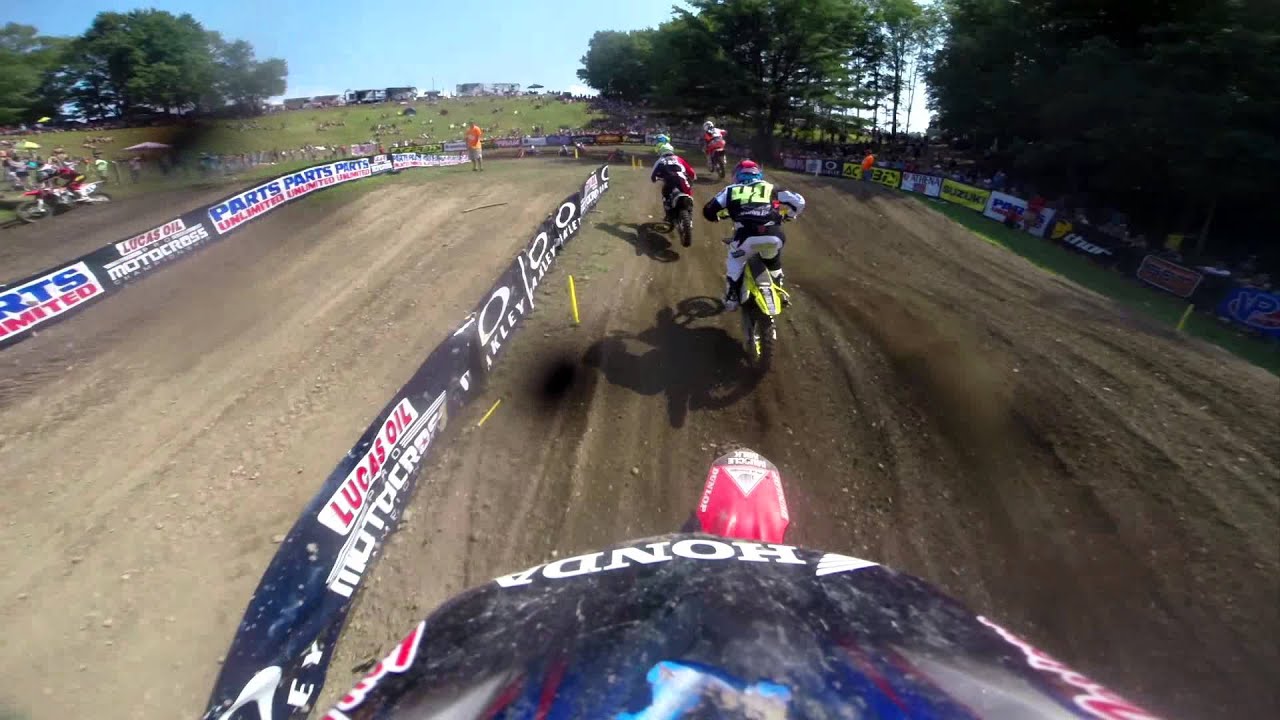 GoPro HD: Fredrik Noren Moto 2 Lap 1 - Unadilla MX Lucas Oil Pro Motocross Championship 2014