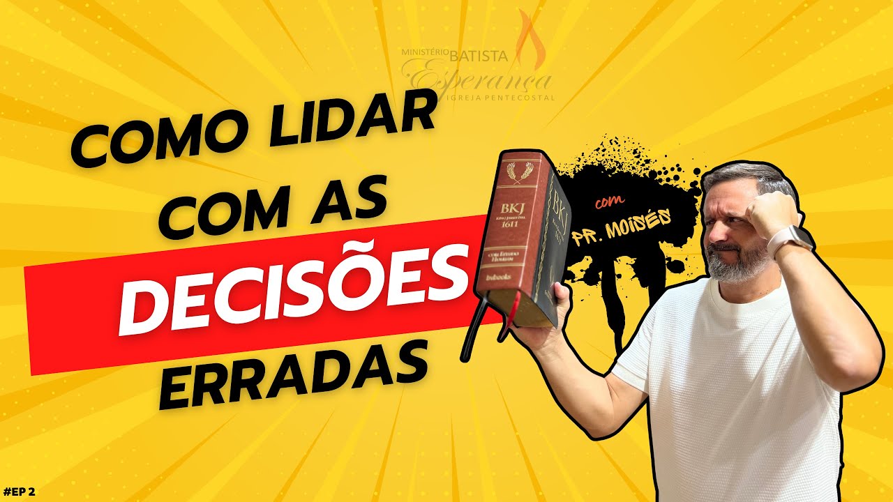 Como lidar com as decisões erradas 1Samuel 30.1-6 | Sexta de Pão com o Pr. Moisés