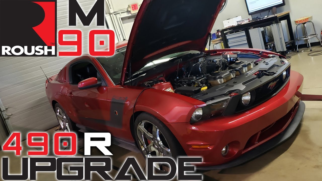 2010 Roush 427R Mustang (с улучшенными распредвалами и коллекторами), нагнетатель M90 и динамомет...