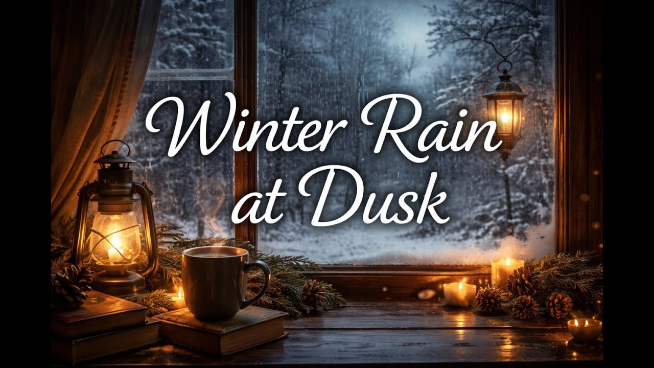 Winter Rain at Dusk • Sleep Ambience | Darkwood Reverie