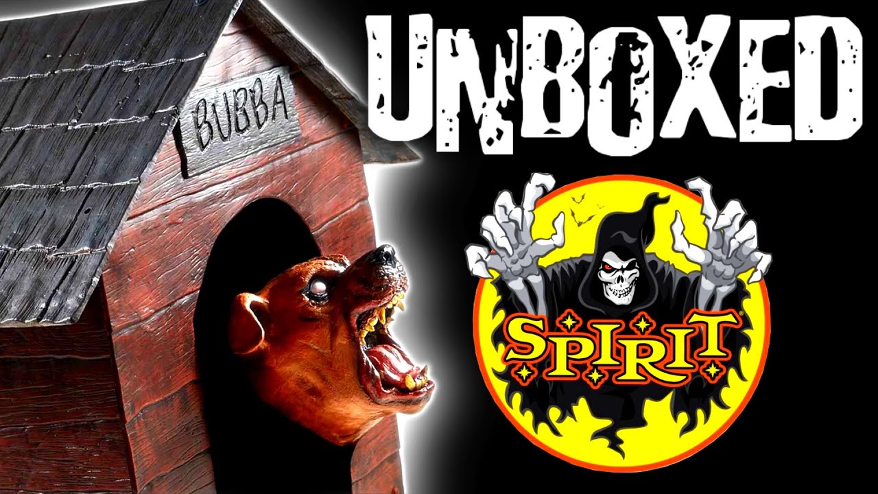 SPIRIT HALLOWEEN BUBBA MANS BEST FRIEND ANIMATRONIC UNBOX AND SETUP